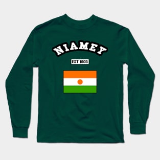 🌍 Niamey Niger Strong, Niger Flag, Established 1905, City Pride Long Sleeve T-Shirt